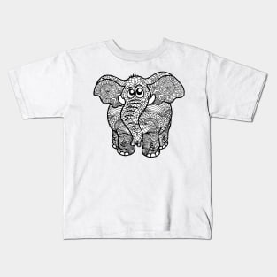 Elephant Zentangle Kids T-Shirt